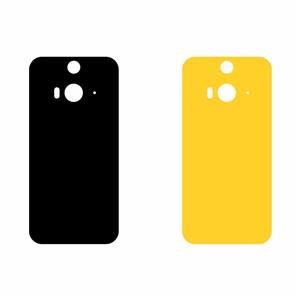برچسب پوششی مدل 3A-YellowBlack مناسب برای گوشی موبایل اچ تی سی Butterfly 2 مجموعه دو عددی 
