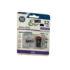 کارت حافظه microSDHC ویکو من مدل Extre533X کلاس 10 استاندارد UHS-I U1 سرعت 80MBps ظرفیت 32گیگابایت همراه کارت خوان