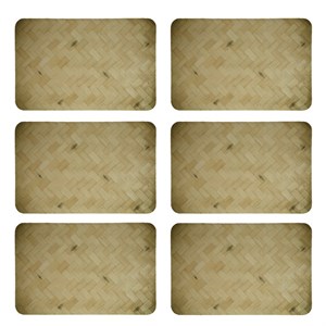 زیربشقابی طرح حصیر کد 8060 بسته 6 عددی