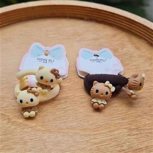 کش مو دخترانه مدل کیتی بسته 2 عددی