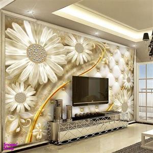 پوستر دیواری طرح گل سه بعدی