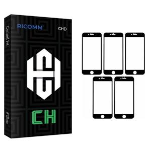 محافظ صفحه نمایش 5D ریکام مدل CH glass مناسب برای گوشی موبایل اپل IPhone 6/6s بسته 5 عددی Ricomm CH glass Screen Protector For Apple iPhone 6  Apple iPhone6s