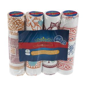 سفره یکبار مصرف نسترن کد 6000037 رول 10 متری بسته 4 عددی Nastaran 6000037 Disposable Tablecloth Roll 10m Pack of 2