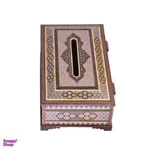 جعبه دستمال کاغذی خاتم کاری مدل سلطنتی کد 01