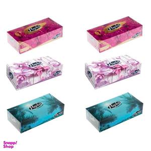 دستمال کاغذی 100 برگ پاپیا مدل گلرخ مجموعه 6 عددی