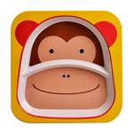 بشقاب کودک مهروز طرح Monkey کد SH-080