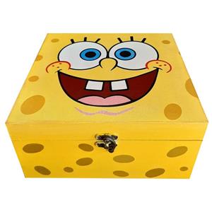 جعبه اسباب بازی کودک مدل کارتونی طرح باب اسفنجی کد BB02 