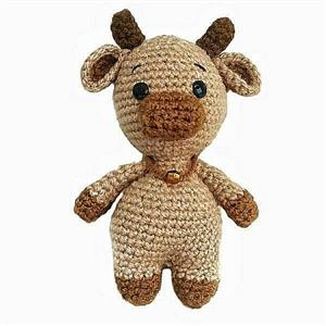 عروسک بافتنی مدل گاو