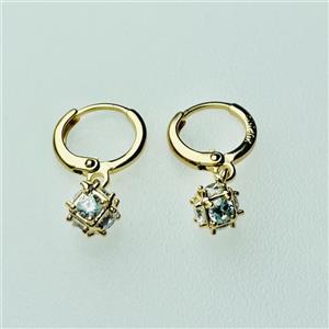 گوشواره زنانه ژوپینگ مدل حلقه ای آویز دار نگین مارگازیت