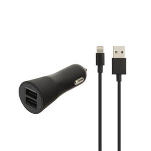 شارژر فندکی بلکین مدل FBJ179ds-BLK به همراه کابل تبدیل لایتنینگ