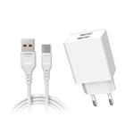 شارژر دیواری دنمن مدل DC02V به همراه کابل تبدیل MicroUSB