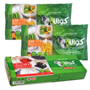 کیسه فریزر کوالا مدل آسان مصرف و اقتصادی مجموعه سه عددی