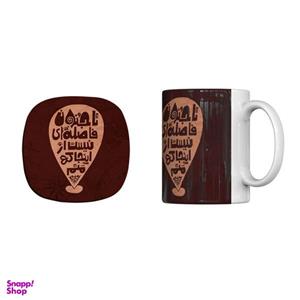 ماگ ترمه طراحان ایده مدل تا جنون فاصله ای نیست کد trm164 به همراه زیرلیوانی