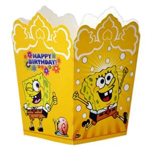 ظرف پاپ کورن مدل باب اسفنجی بسته 18 عددی