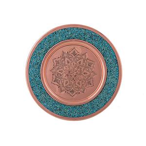 بشقاب فیروزه کوبی آقاجانی مدل ساده کد F80 -