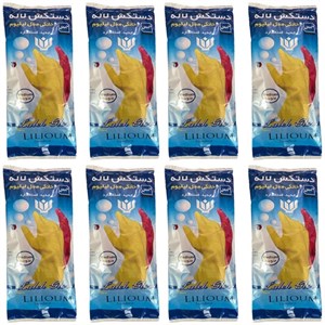 دستکش آشپزخانه لاله مدل لیلیوم بسته 8 عددی
