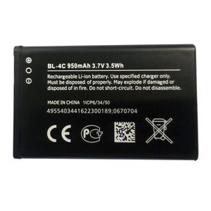 باتری موبایل مدل BL-4C ظرفیت ۹۵۰ میلی آمپر ساعت مناسب برای گوشی موبایل نوکیا  1202