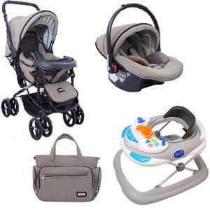 ست کالسکه و کریر مدل مدیا کد 1071به همراه روروئک و ساک لوازم کودک