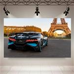 پوستر طرح برج ایفل و ماشین مدل Bugatti Divo کد AR6500