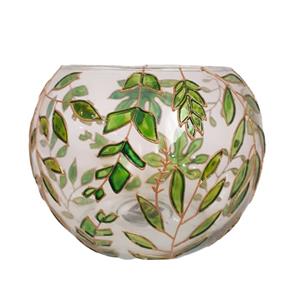 جاشمعی شیشه ای طرح برگ کد 05