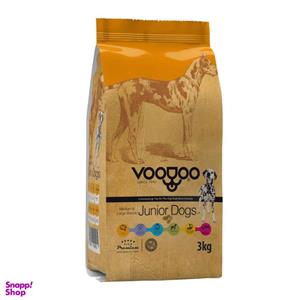 غذای خشک سگ وودو مدل medium and large breeds junior وزن 3 کیلوگرم