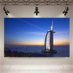 تابلو بوم طرح نمای شهر دبی مدل Burj Al Arab کد AR2630