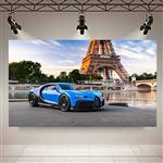 تابلو بوم طرح برج ایفل و ماشین مدل Bugatti Chiron کد AR2800