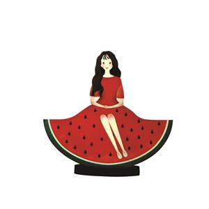 استند رومیزی تزیینی مدل یلدا طرح خاتون و هندوانه
