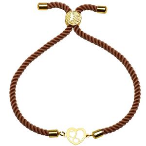 دستبند طلا 18 عیار زنانه کرابو طرح سه قلب مدل Kr1481
