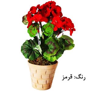 گلدان به همراه گل مصنوعی مدل شمعدانی کد sh4a2