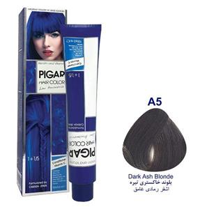 رنگ مو پیگار شماره A5 حجم 100 میلی لیتر رنگ بلوند خاکستری تیره
