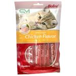 اسنک گربه بیولاین مدل chicken flavor وزن 15 گرم بسته 6 عددی