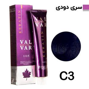 رنگ مو وال وار سری دودی شماره C3 حجم 120 میلی لیتر رنگ قهوه ای دودی متوسط