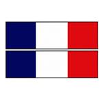 برچسب پارکابی خودرو فلوریزا طرح پرچم فرانسه کد 012 بسته دو عددی