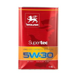 روغن موتور خودرو ولور مدل Super tec 5W30 SN حجم 4 لیتر