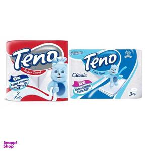 دستمال حوله ای و دستمال توالت تنو مدل T12-H2مجموعه 2 عددی