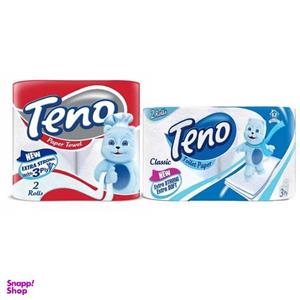 دستمال حوله ای و دستمال توالت تنو مدل T12-H2مجموعه 2 عددی