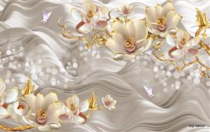 پوستر دیواری مدل گل سه بعدی