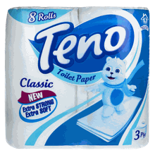 دستمال توالت 8 رول  تنو کد 02 مجموعه 6 عددی