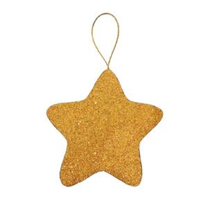 آویز تزیینی مدل ستاره کریسمس کد 460 بسته 4 عددی