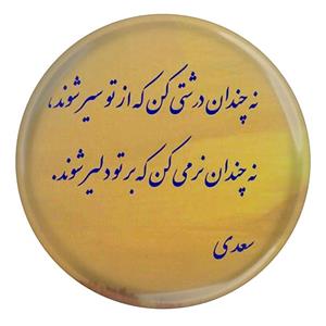 پیکسل مدل شعر سعدی و نه چندان درشتی کن که از تو سیر شوند نه چنان نرمی کن که به تو دلیر شوند   S12119