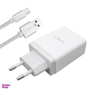 شارژر دیواری لیتو مدل LH-4TC  به همراه کابل تبدیل USB-C