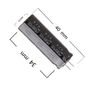 خازن الکترولیت 680 میکرو فاراد کد 00066 بسته 10 عددی
