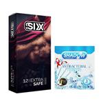 کاندوم سیکس مدل Max Safety بسته 12 عددی به همراه کاندوم شادو مدل Anti Bacterial بسته 3 عددی