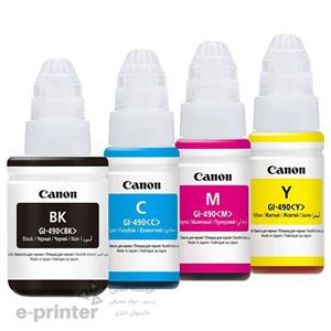 پک کامل جوهر مخزن پرینتر کانن مدل GI-490 Canon GI-490 Package Ink For G1400 G2400 G3400