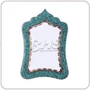 آینه فیروزه کوبی آقاجانی مدل مستطیل کد 2 -