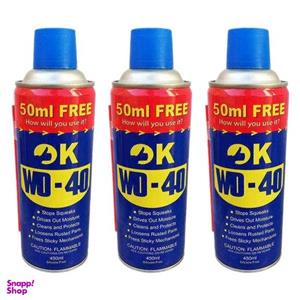 اسپری روان کننده اوکی مدل دبلیو دی فورتی حجم 450 میلی لیتر بسته 3 عددی