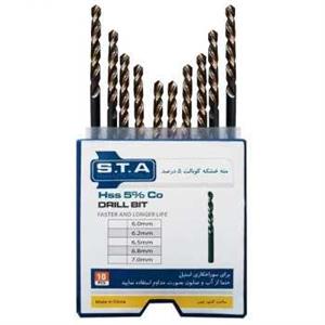 مجموعه 10عددی مته آهن اس تی ای مدل BIT سایز 6 میلی متر