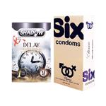 کاندوم سیکس مدل Classic بسته 12 عددی به همراه کاندوم شادو مدل Delay بسته 12 عددی