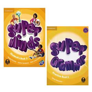 کتاب Super Minds And Super Grammar 5 اثر جمعی از نویسندگان انتشارات الوندپویان دو جلدی